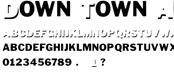 Down Town Auto font